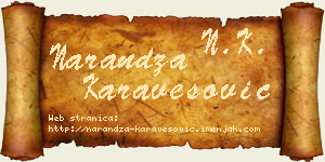 Narandža Karavesović vizit kartica